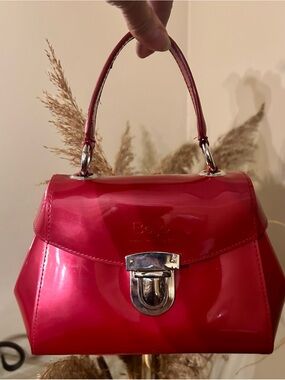 Beijo Red Patent Mini Top-Handle Bag